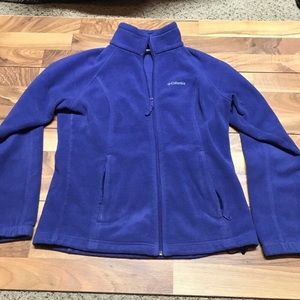 Columbia Purple Fleece zip up jacket. EUC.
